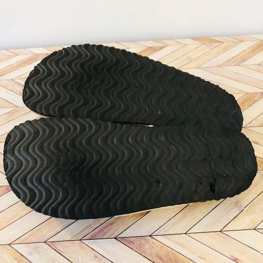 White Brown Toe Loop Strap Buckle Flat Sandals - image 8